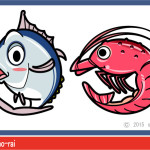ゲーム用　魚のキャラクター